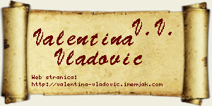 Valentina Vladović vizit kartica